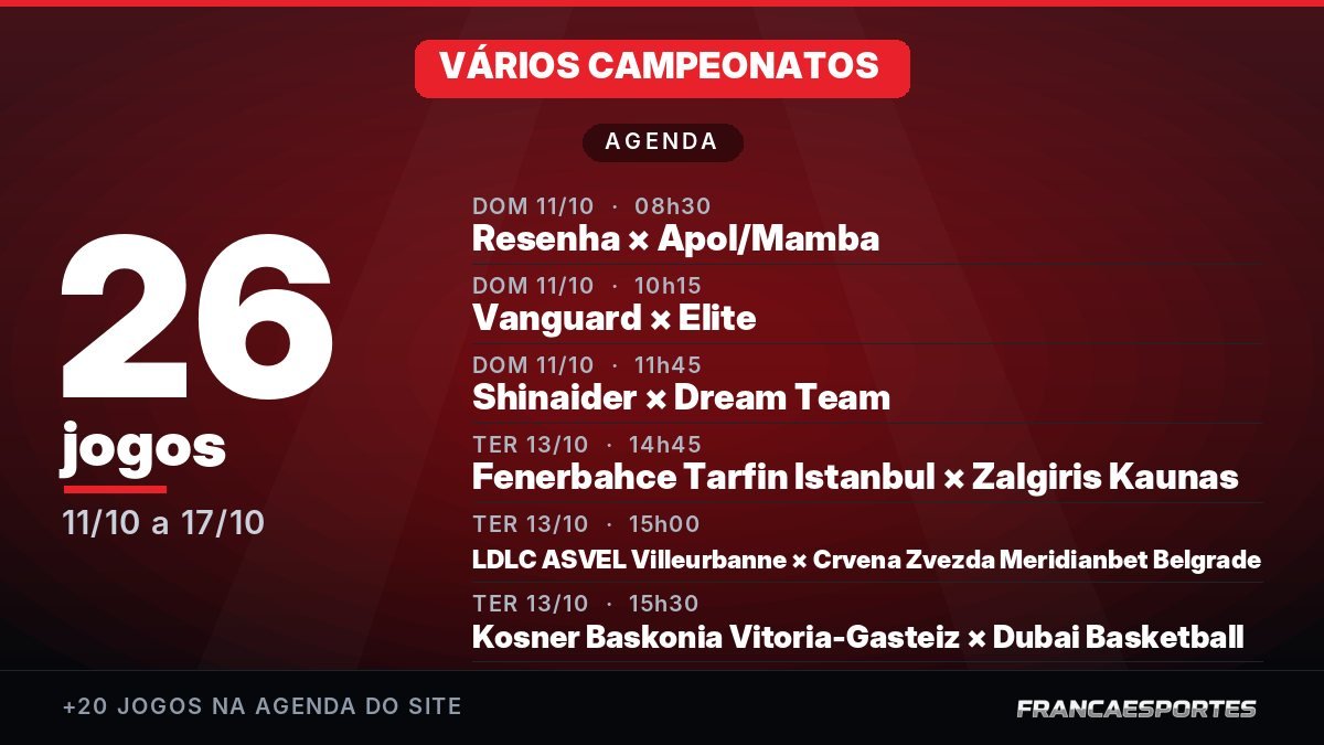 Capa da agenda com 26 jogos